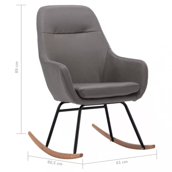 világosszürke szövet hintaszék