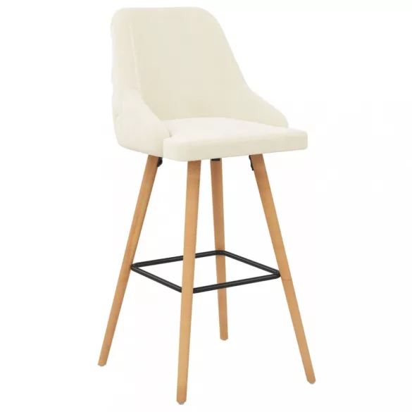 2 db krémszínű bársony bárszék