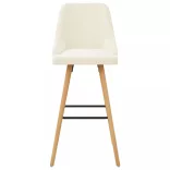 2 db krémszínű bársony bárszék