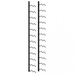   fekete vas falra szerelhető bortartó állvány 24 palacknak