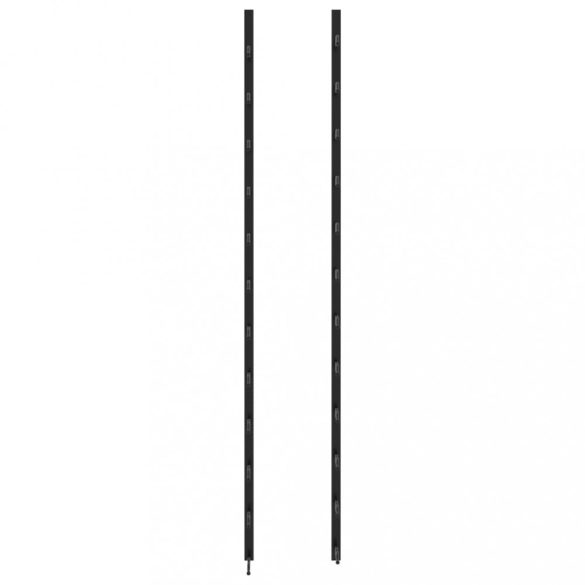 fekete vas falra szerelhető bortartó állvány 24 palacknak