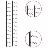 fekete vas falra szerelhető bortartó állvány 24 palacknak