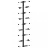 fekete vas falra szerelhető bortartó állvány 9 palacknak