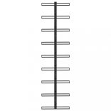 fekete vas falra szerelhető bortartó állvány 9 palacknak