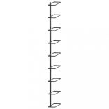 fekete vas falra szerelhető bortartó állvány 9 palacknak