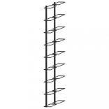 2 db fekete vas falra szerelhető bortartó állvány 18 palacknak