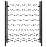 fekete fém bortartó állvány 48 palackhoz