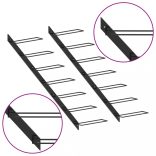 2 db fekete fém falra szerelhető bortartó állvány 14 palacknak