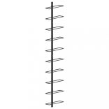 fekete fém falra szerelhető bortartó állvány 10 palacknak