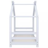 fehér tömör fenyőfa gyerekágy-keret 70 x 140 cm