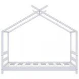fehér tömör fenyőfa gyerekágy-keret 70 x 140 cm