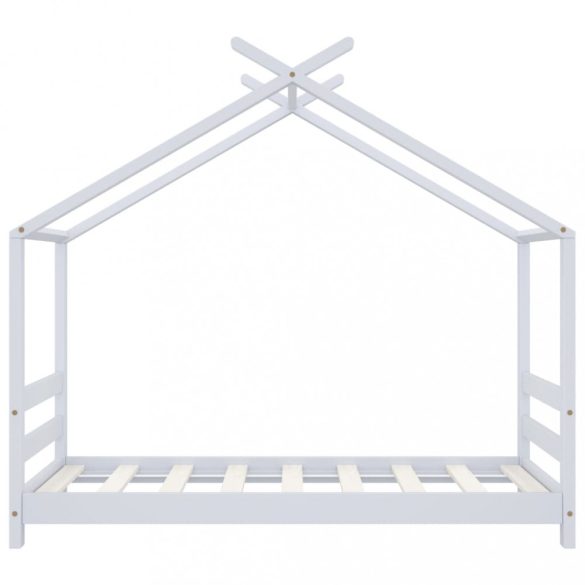 fehér tömör fenyőfa gyerekágy-keret 70 x 140 cm