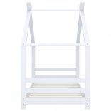 fehér tömör fenyőfa gyerekágy-keret 80 x 160 cm