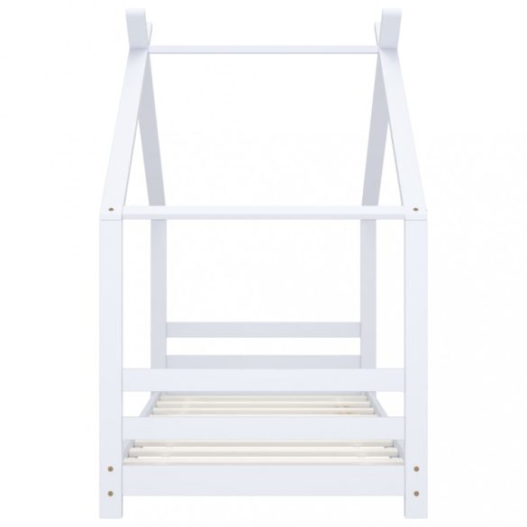 fehér tömör fenyőfa gyerekágy-keret 80 x 160 cm