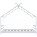 fehér tömör fenyőfa gyerekágy-keret 80 x 160 cm