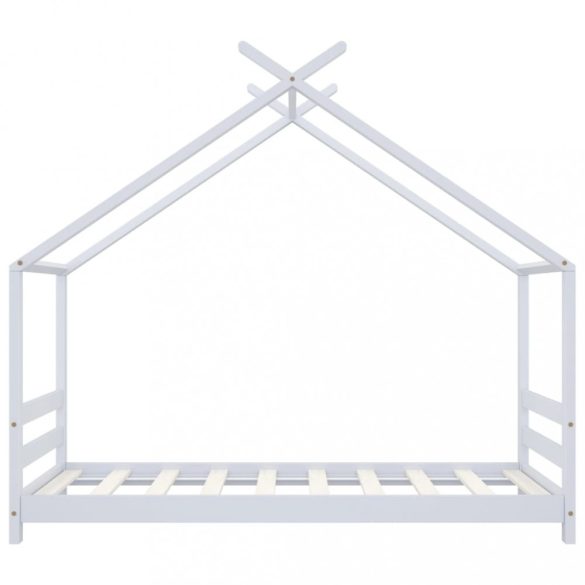 fehér tömör fenyőfa gyerekágy-keret 80 x 160 cm