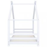 fehér tömör fenyőfa gyerekágy-keret 90 x 200 cm