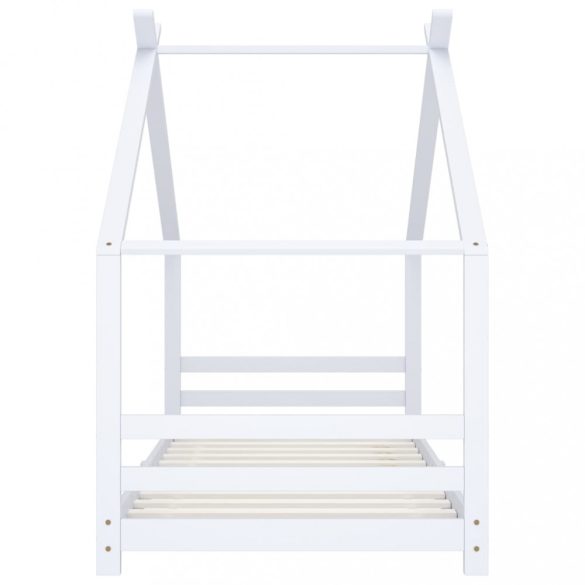 fehér tömör fenyőfa gyerekágy-keret 90 x 200 cm
