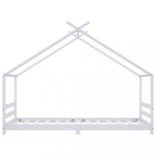 fehér tömör fenyőfa gyerekágy-keret 90 x 200 cm