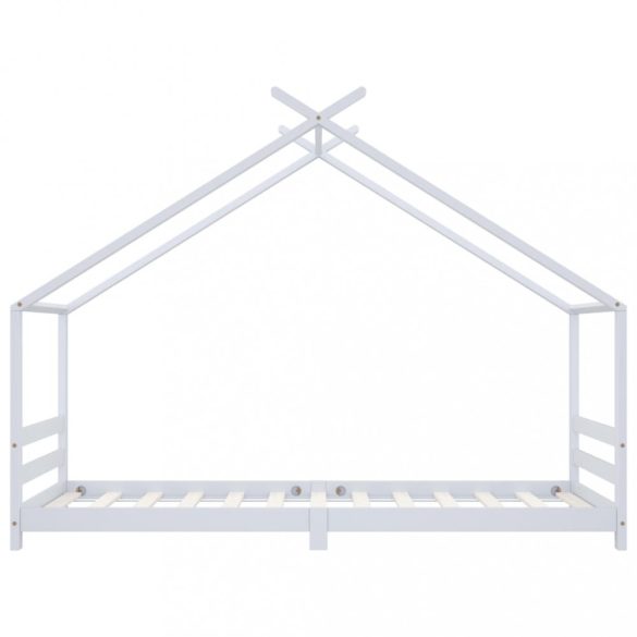 fehér tömör fenyőfa gyerekágy-keret 90 x 200 cm