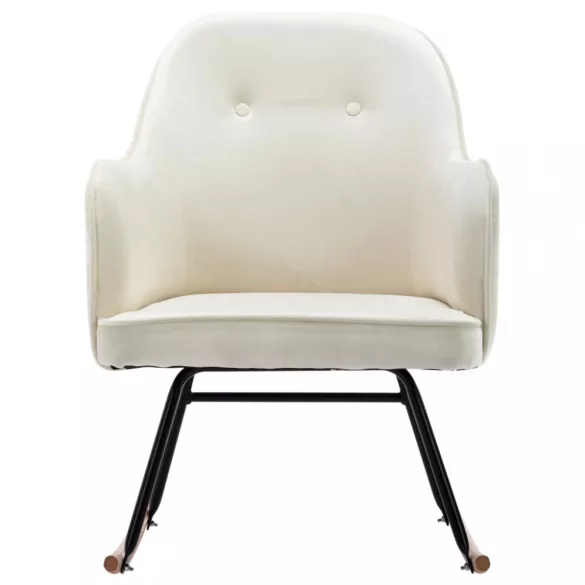 krémfehér bársony hintaszék