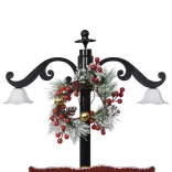 kék PVC havazó karácsonyfa ernyő alakú talppal 170 cm