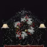 kék PVC havazó karácsonyfa ernyő alakú talppal 170 cm