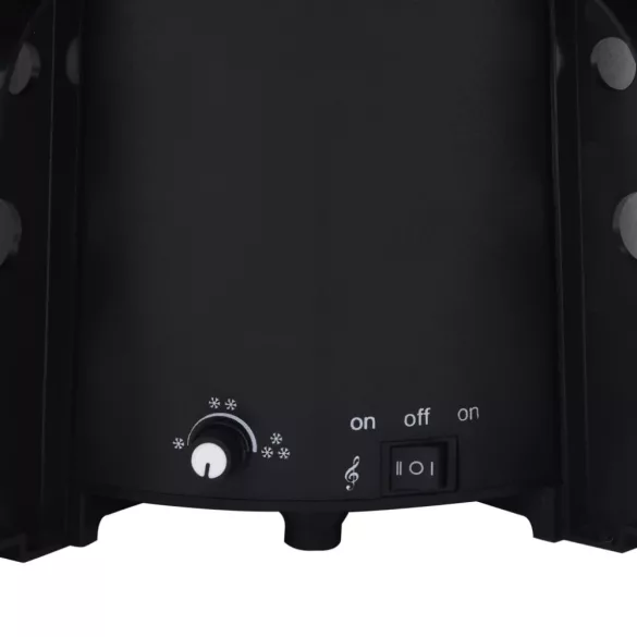 fekete PVC havazó karácsonyfa ernyő alakú talppal 140 cm