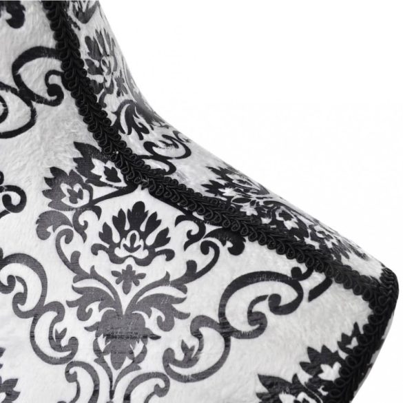 Fekete-fehér női próbababa mellszobor