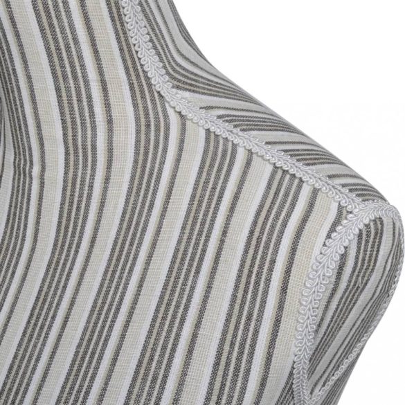 Csíkos mintával ellátott vászon női próbababa mellszobor