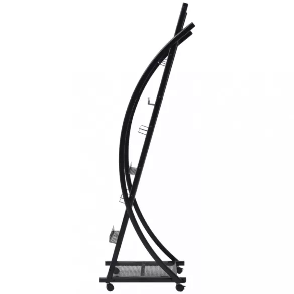 Fekete, A4-es újságtartó állvány 40x32x131 cm