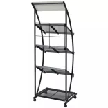 Fekete és fehér űjságtartó állvány 47x40x134 cm