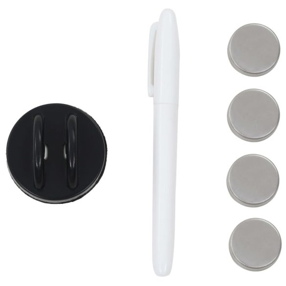 fekete, falra szerelhető mágneses üvegtábla 60 x 20 cm