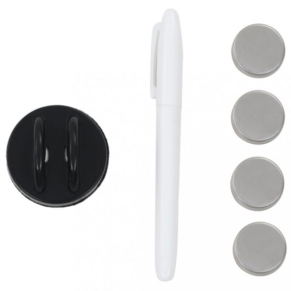 fekete, falra szerelhető mágneses üvegtábla 60 x 40 cm