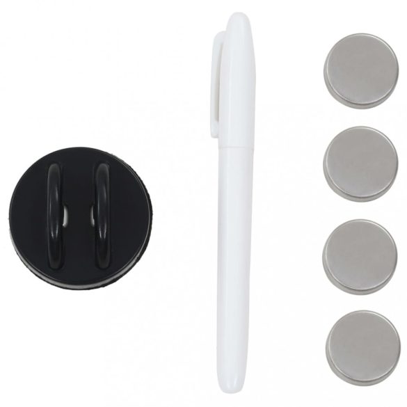 fekete, falra szerelhető mágneses üvegtábla 80 x 60 cm