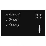 fekete, falra szerelhető mágneses üvegtábla 100 x 60 cm