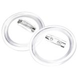 100 készlet akril 44 mm-es kitűző