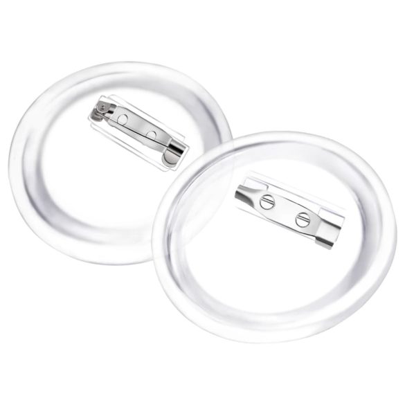 100 készlet akril 44 mm-es kitűző