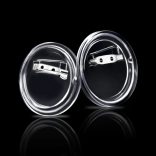 100 készlet akril 44 mm-es kitűző