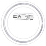 100 készlet akril 44 mm-es kitűző