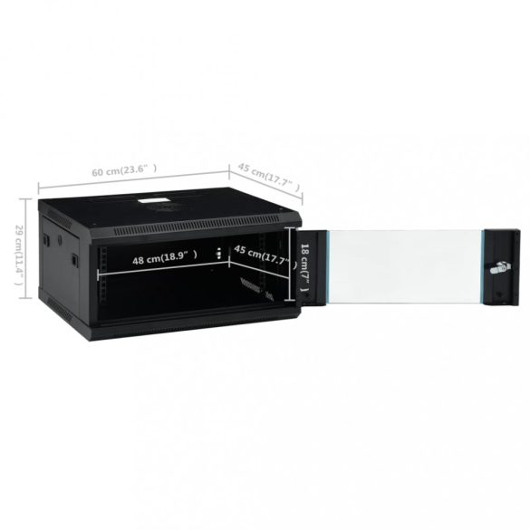 4U fali hálózati szekrény 19 IP20 600 x 450 x 285 mm"