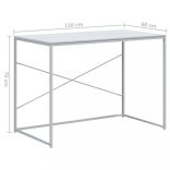 fehér szerelt fa számítógépasztal 110 x 60 x 70 cm