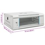 4U fali hálózati szekrény 19 IP20 53 x 40 x 21 cm"