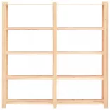 5 db 5-szintes tömör fenyő tárolópolc 500 kg 170 x 38 x 170 cm