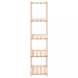 2 db 5-szintes tömör fenyőfa tárolópolc 250 kg 80 x 38 x 170 cm