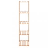 3 db 5-szintes tömör fenyőfa tárolópolc 250 kg 80 x 38 x 170 cm