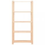 10 db 5-szintes tömör fenyő tárolópolc 250 kg 80 x 38 x 170 cm