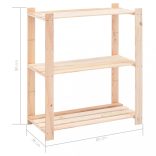 5 db 3-szintes tömör fenyőfa tárolópolc 150 kg 80 x 38 x 90 cm