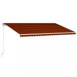 narancssárga és barna automata napellenző 600 x 300 cm