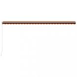 narancssárga és barna kézzel kihúzható napellenző 600 x 300 cm